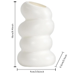 White Plastic Spiral Flower Vase - Image 7