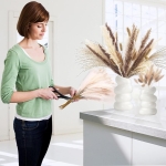 White Plastic Spiral Flower Vase - Image 3