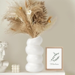 White Plastic Spiral Flower Vase - Image 4