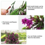 Hanging Flower Faux Plants, UV Resistant, 2pcs - Image 6