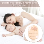 Wooden Hello World Newborn Welcome Sign - Image 3