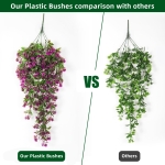 Hanging Flower Faux Plants, UV Resistant, 2pcs - Image 7