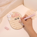 Wooden Hello World Newborn Welcome Sign - Image 5