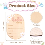 Wooden Hello World Newborn Welcome Sign - Image 7