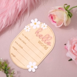 Wooden Hello World Newborn Welcome Sign - Image 4