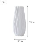 White Tall Geometric Vase - Image 6