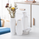 White Tall Geometric Vase - Image 5