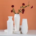 White Tall Geometric Vase - Image 3