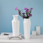 White Tall Geometric Vase - Image 4