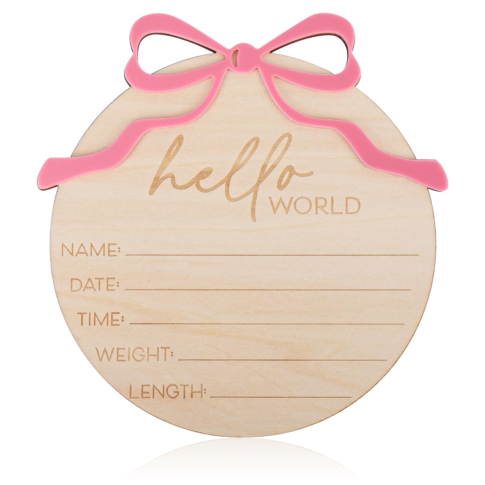 Version 1.0.0 Hello World Newborn Welcome Baby Sign - Image 1