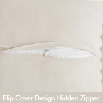 White Fuzzy Striped Soft Pillowcase, 18x18 - Image 9