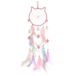Dream Catcher Cat Pink Wall Art for Kids