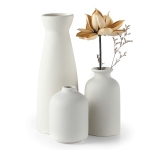 White Vases Set of 3