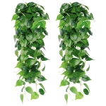 Artificial Ivy Vines Scindapsus Leaves Hanging Plants, 2pcs, 3.6ft