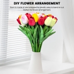 Artificial Silk Tulips Flowers, 30pcs - Image 3