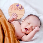 Wooden Butterfly Hello World Newborn Baby Welcome Sign - Image 2