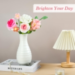 Handmade Crochet Flower Bouquet Pink Rose - Image 5