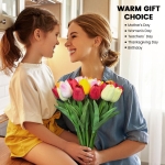 Artificial Silk Tulips Flowers, 30pcs - Image 2