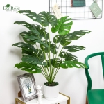 Artificial Monstera Faux Tall Plants with Pot - Image 4