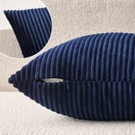 Corduroy Soft Soild Square Throw Pillow Covers, 18x18, 2packs - Image 3