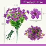 Purple Artificial Flowers Plants, UV Resistant - Image 4