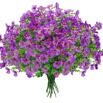 Purple Artificial Flowers Plants, UV Resistant