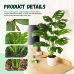 Artificial Monstera Faux Tall Plants with Pot - Image 5